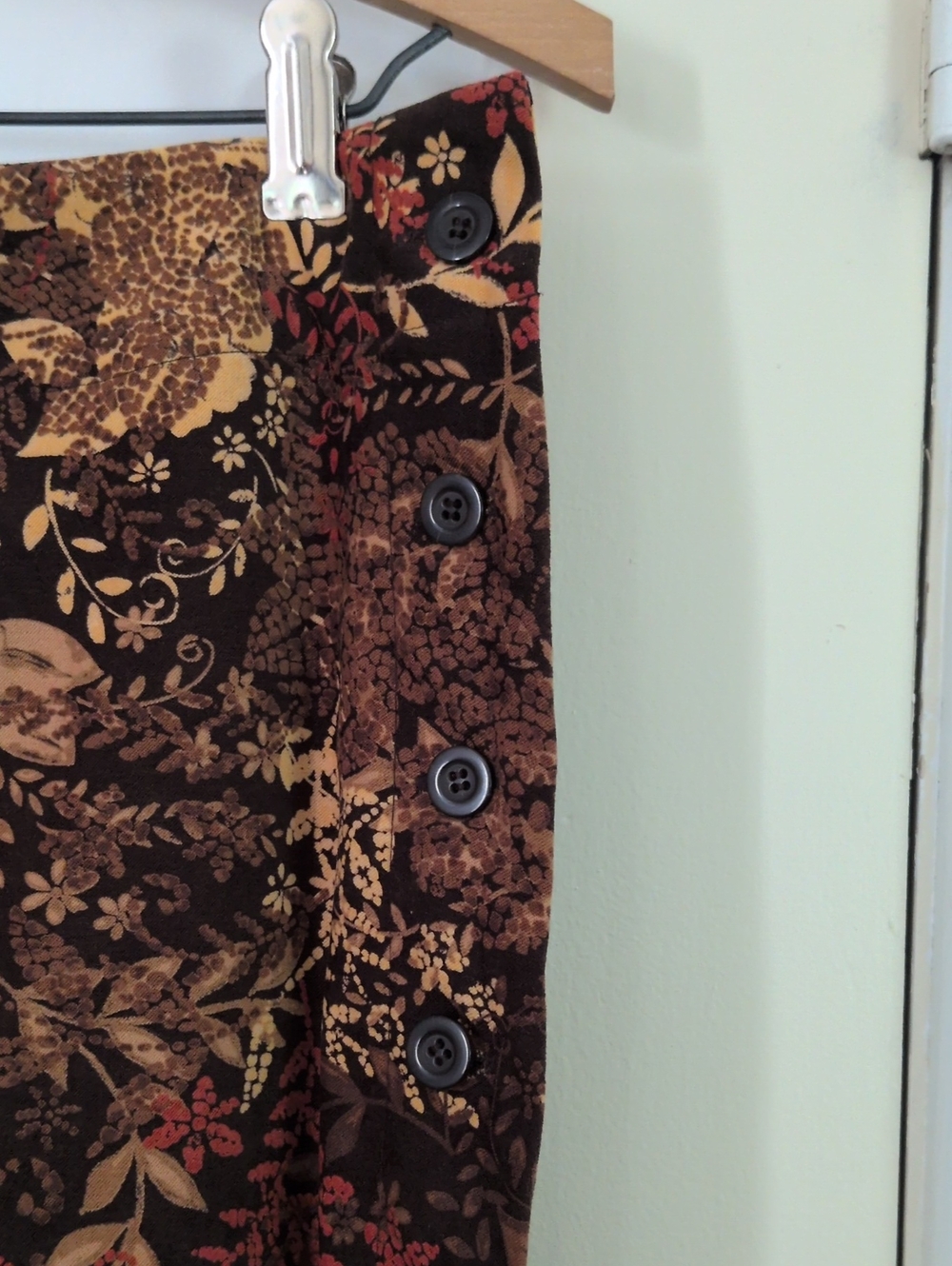 Christopher & Banks Brown Floral Maxi Skirt with Autumn Tones - Picture 4 of 7
